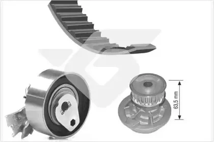 Водяной насос + комплект зубчатого ремня HUTCHINSON купить